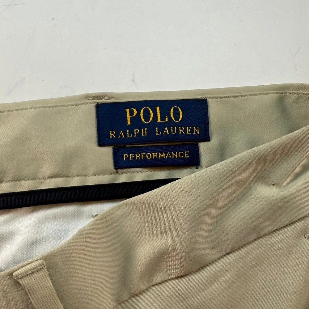 Polo Ralph Lauren Pants Size 36x32 Performance Stretch Classic Fit Beige Golf